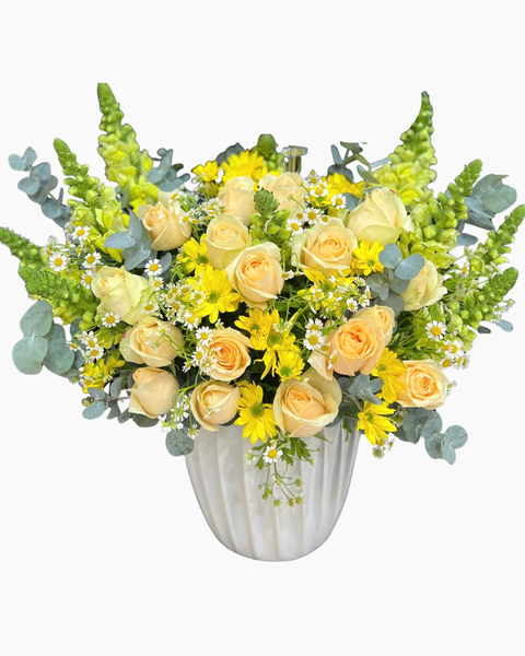 Mẫu Hoa 8/3 Đẹp, Ý Nghĩa Nhất Tặng Mẹ, Vợ, Cô Giáo: Hộp Hoa Hồng Bơ- HH138