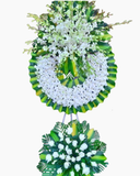  Vòng Hoa Đám Tang Sương Trắng - HTL76 