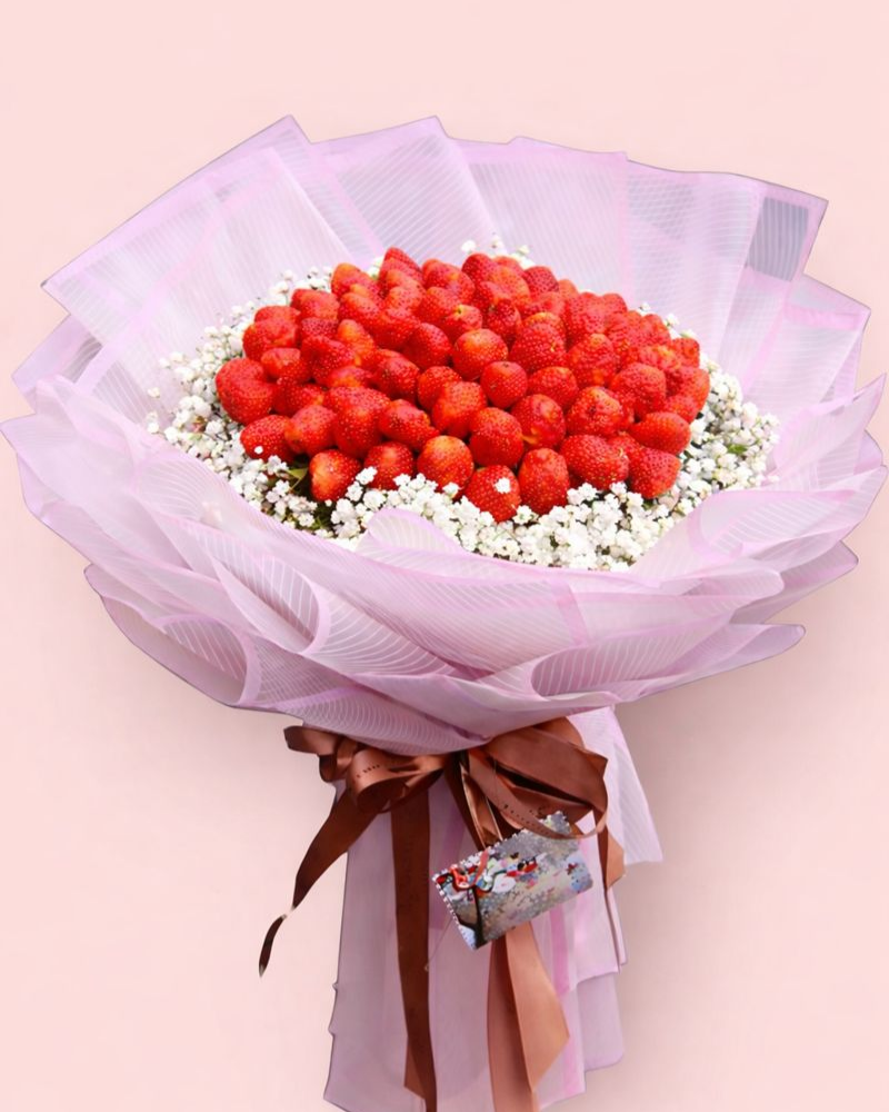  Dâu À - TC02 - Hoa 20/11 - Bó Hoa Dâu Tây 