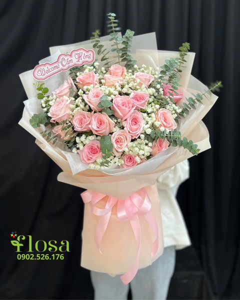 Bó Hoa 8/3 Tặng Vợ Đẹp Ý Nghĩa, Được Phái Nữ Yêu Thích Nhất: Bó Hoa Hồng Ohara - HBD329