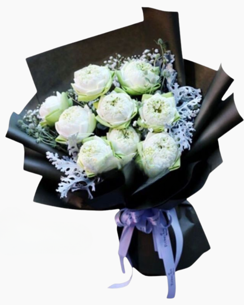  Bó Hoa Sen Trắng Tinh Khiết - HBD157 - Hoa 20/11 Tặng cô 