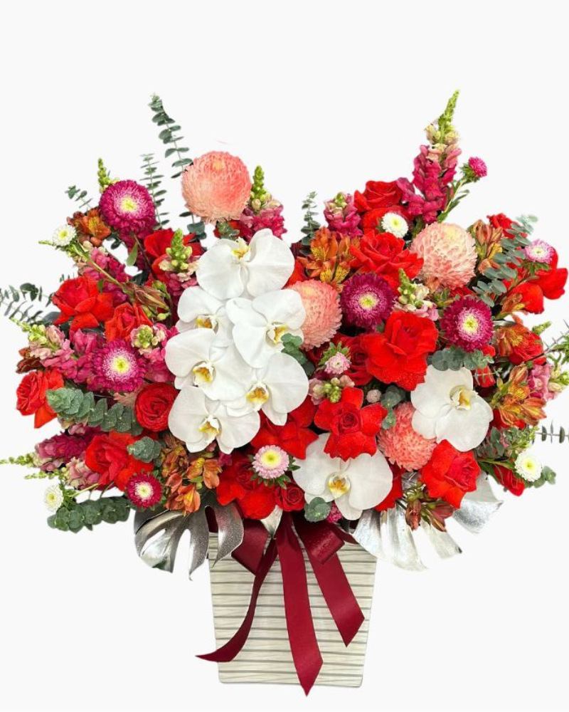  Hộp Hoa Sắc Đỏ Vinh Quang - Hoa 20/10 - HH60 