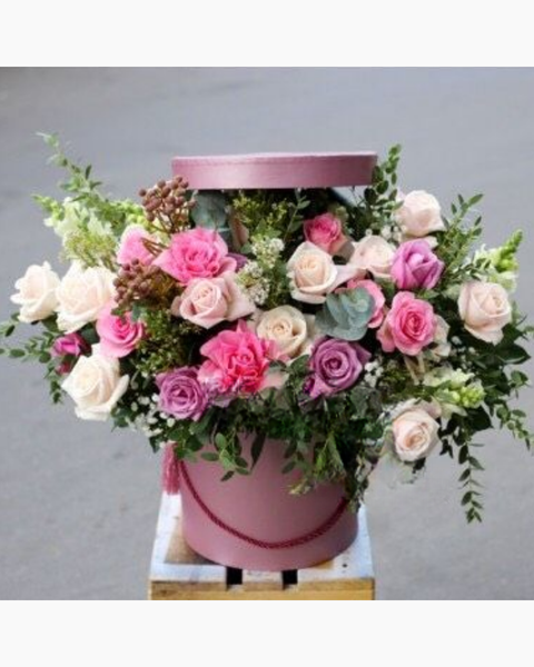 Mẫu Hộp Hoa Tươi Cao Cấp, Sang Trọng - Hoa Hồng Cắm Hộp Đẹp Nhất: Angel - HH21 - Hoa 20/10