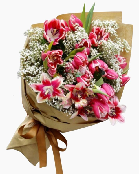 Hoa Tulip bộ sưu tập hoa tulip đẹp, sang trọng, tinh tế: Bó Hoa Tulip - HBD20 - Hoa 8/3