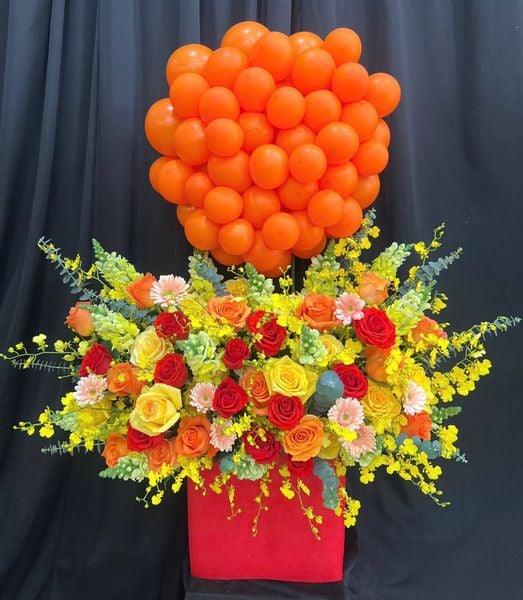 Hoa Bong Bóng, Hoa Bóng Bay: Hoa Tình Bóng Cam - HBB13