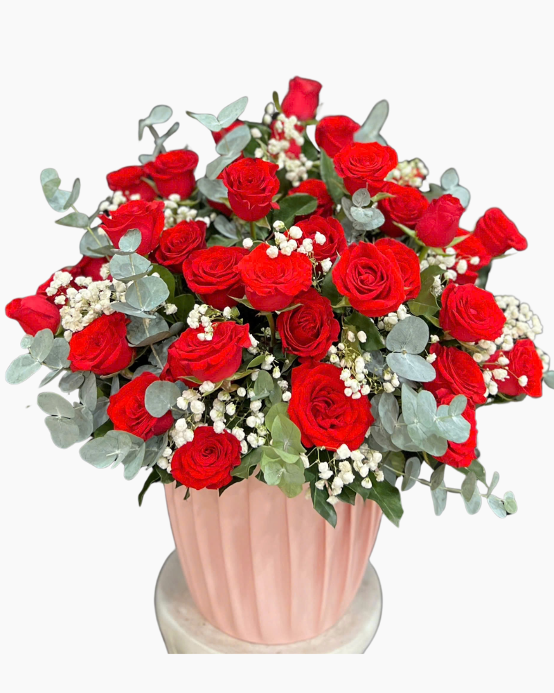  Hộp Hoa Đỏ Thuần - HH141 