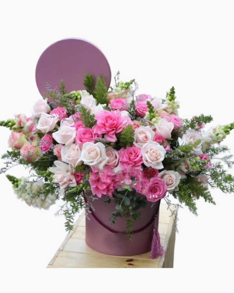  Hộp Hoa Sắc Hồng - HCH110 