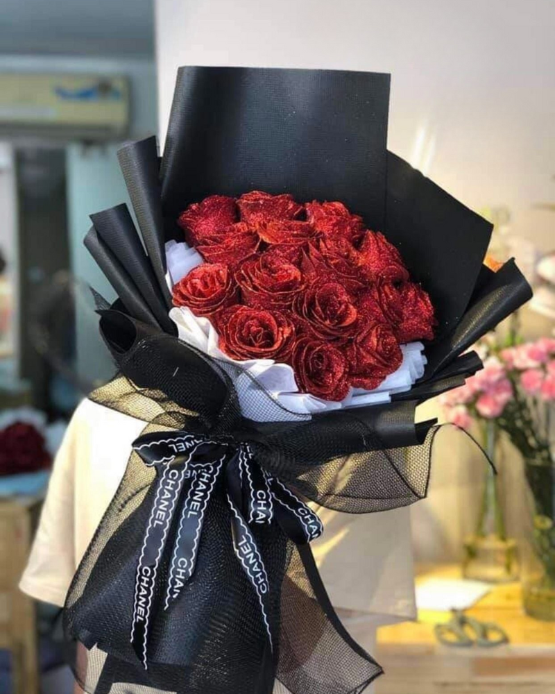  Bó Hoa Hồng Sáp Kim Tuyến - HST05 