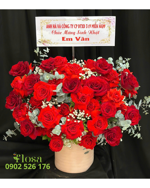 Hoa Tặng Mẹ 8/3 Đẹp, Ý Nghĩa Nhất Nhân Ngày Quốc Tế Phụ Nữ: Hộp Hoa Hồng Đỏ Thuần - HH119