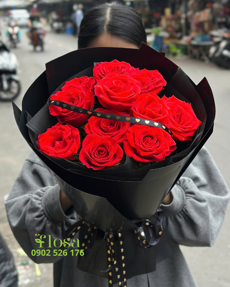  Bó Hoa Hồng Đỏ Pháp - HBT105 