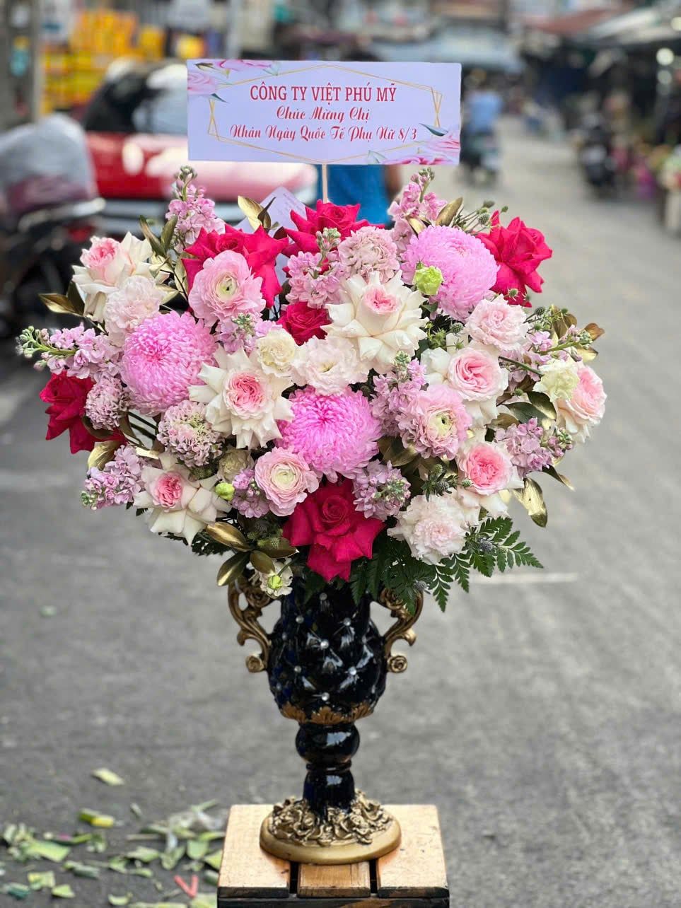  Bình Hoa Sắc Hồng - HCB89 