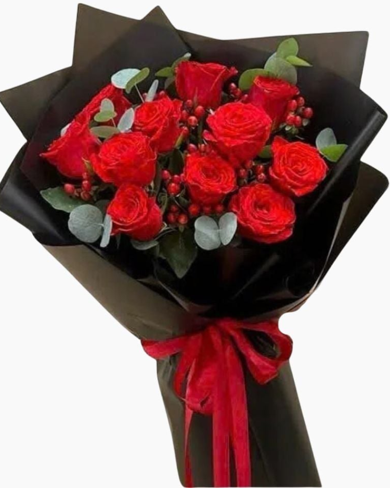  Bó Hoa Hồng Đỏ Charming - HBD268 