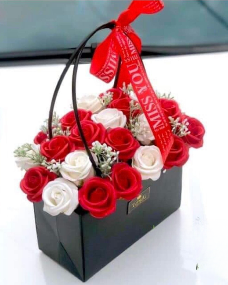  Giỏ Hoa Hồng Sáp - HST04 - Hoa tặng mẹ 