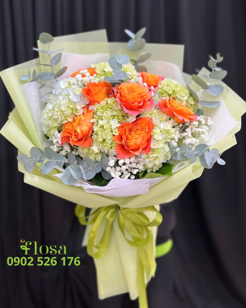  Bó Hoa Xanh Bơ - HBD333 