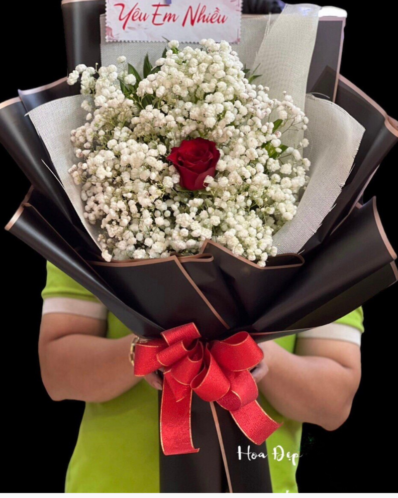  Bó Hoa Chỉ Yêu Mình Em - HBD76 - Hoa 20/10 