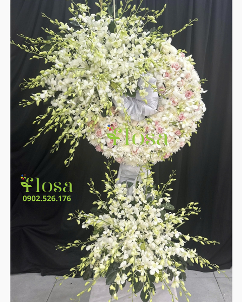 Mẫu Bó Hoa Bằng Tiền 500k Đẹp, Sang Chảnh Nhất: Vòng Tiếc Thương - HTL180