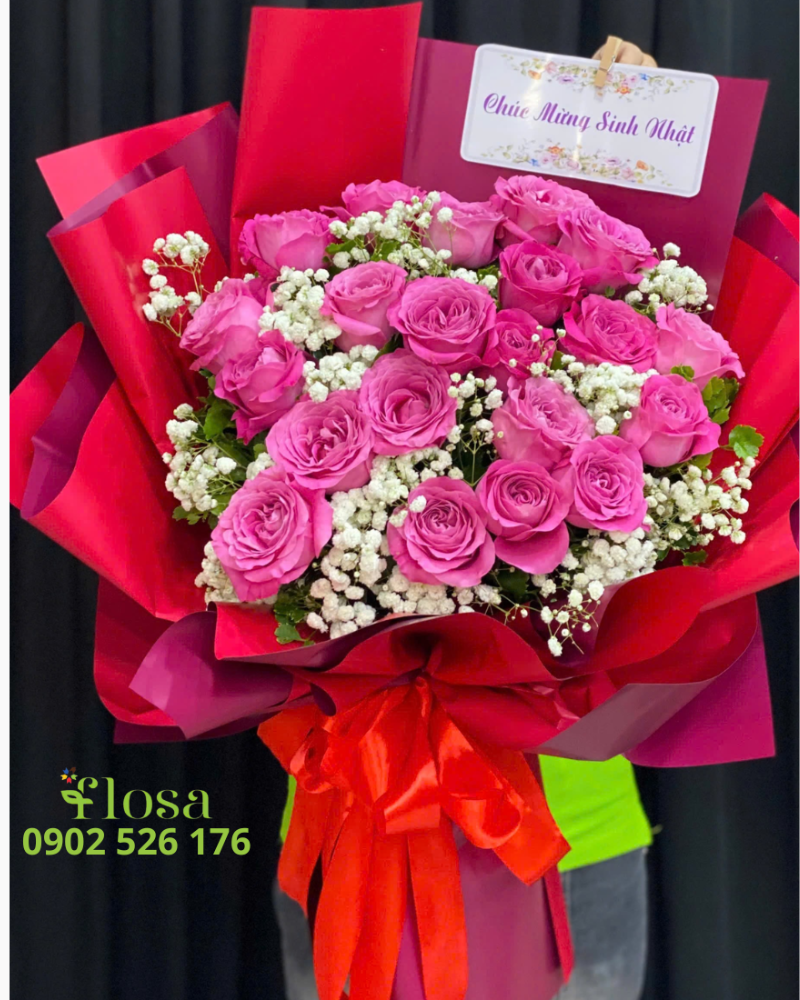  Bó Hoa Sắc Son  - HBD315 