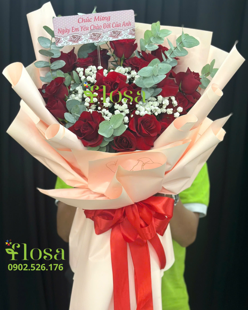  Bó Hồng Đỏ Ecudor- HBD324 