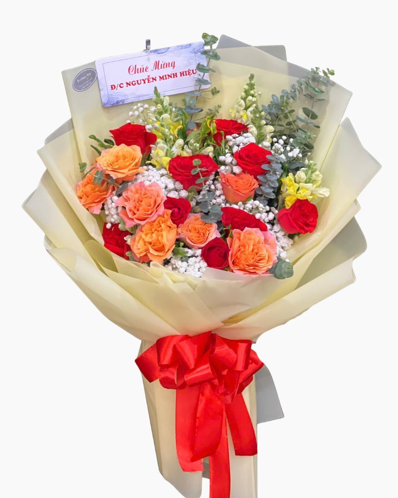  Bó Hoa Hồng Nắng Trong Tim - Hoa 20/10 - HBD281 