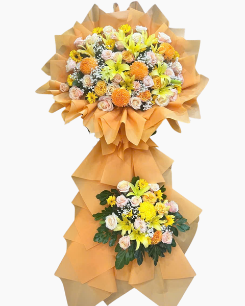 Hoa Chúc Mừng - Mẫu Lẵng Hoa, Kệ Hoa, Bó Hoa Đẹp Nhất: Kệ Hoa Ánh Nắng - HCM125