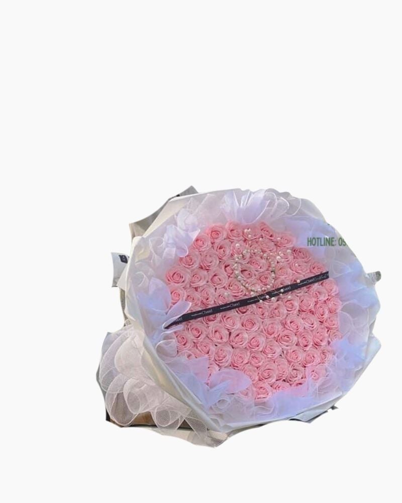  Bó Hoa 200 Bông Hồng Phấn - HST38 - Hoa 8/3 