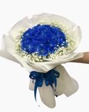  Bó Hoa Blue Roses of Hope - HBT238 - Hoa 20/10 - Hoa Hồng Xanh và Baby 