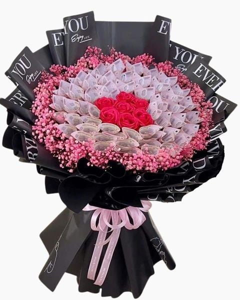 Hoa 20/10 đẹp tặng người yêu, vợ, mẹ: Bó Hoa Trái Tim Quyến Rũ - Hoa 20/10 - HBT92