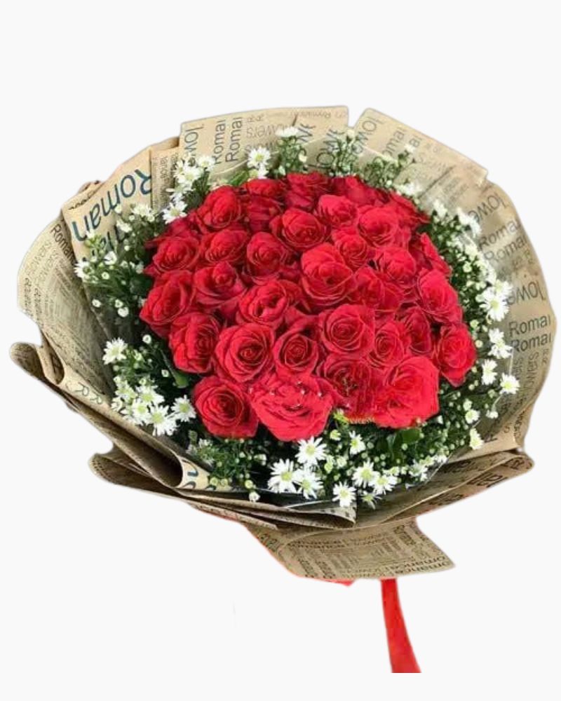  Bó Hoa Hồng Đỏ Tình Yêu Ấm Áp - HBT30 