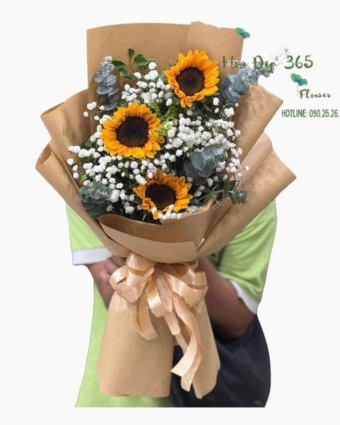 bo-hoa-huong-duong-mix-baby-la-bac-hbd251