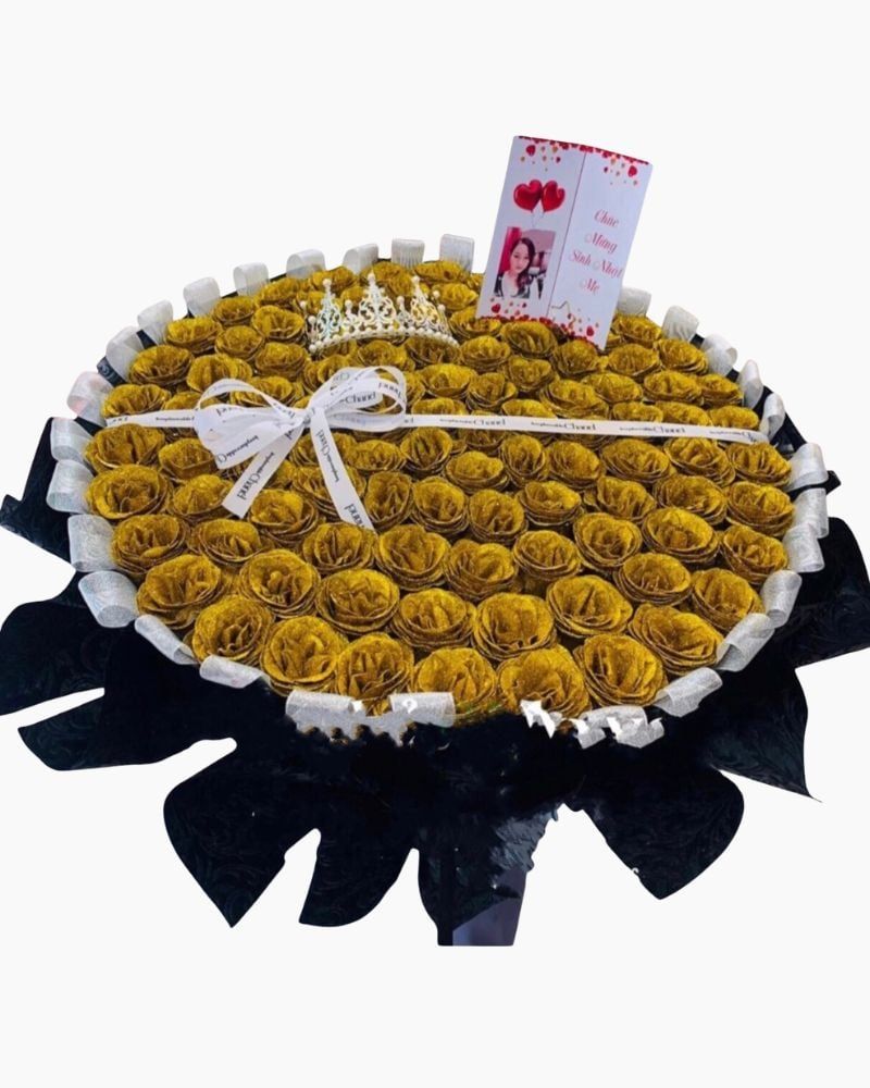  Bó Hoa Sáp 99 Bông Vàng Gold - HST34 - Hoa 8/3 