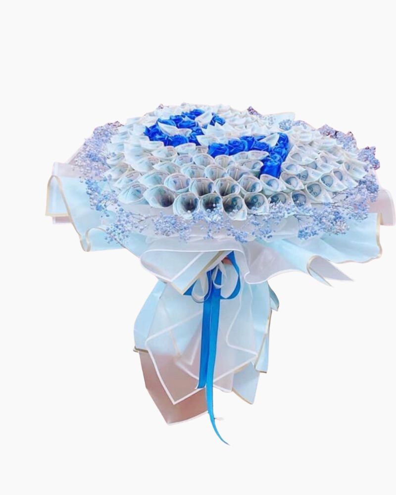  Bó Hoa Tiền 20k Khắc Chữ Ba - BT15 