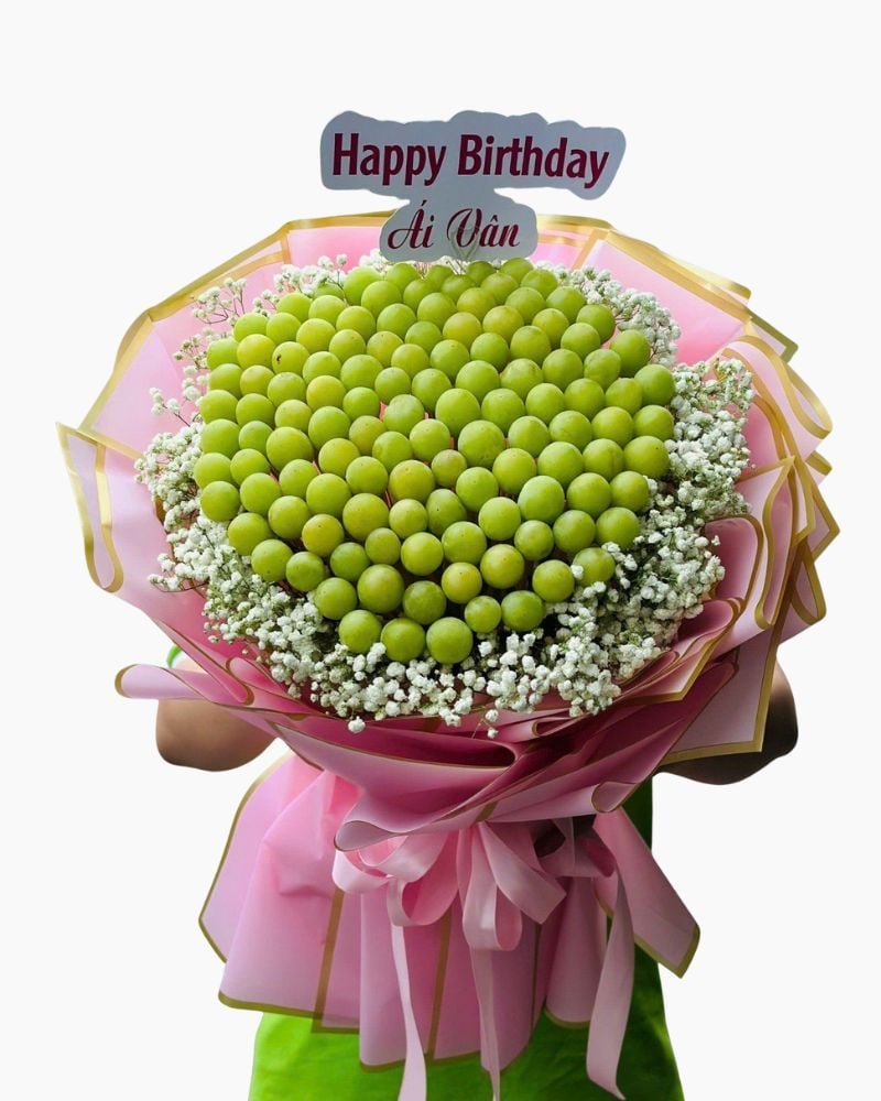  Bó Hoa Trái Cây Ngọt Ngào Xanh Mát - Hoa 20/10 - TC54 