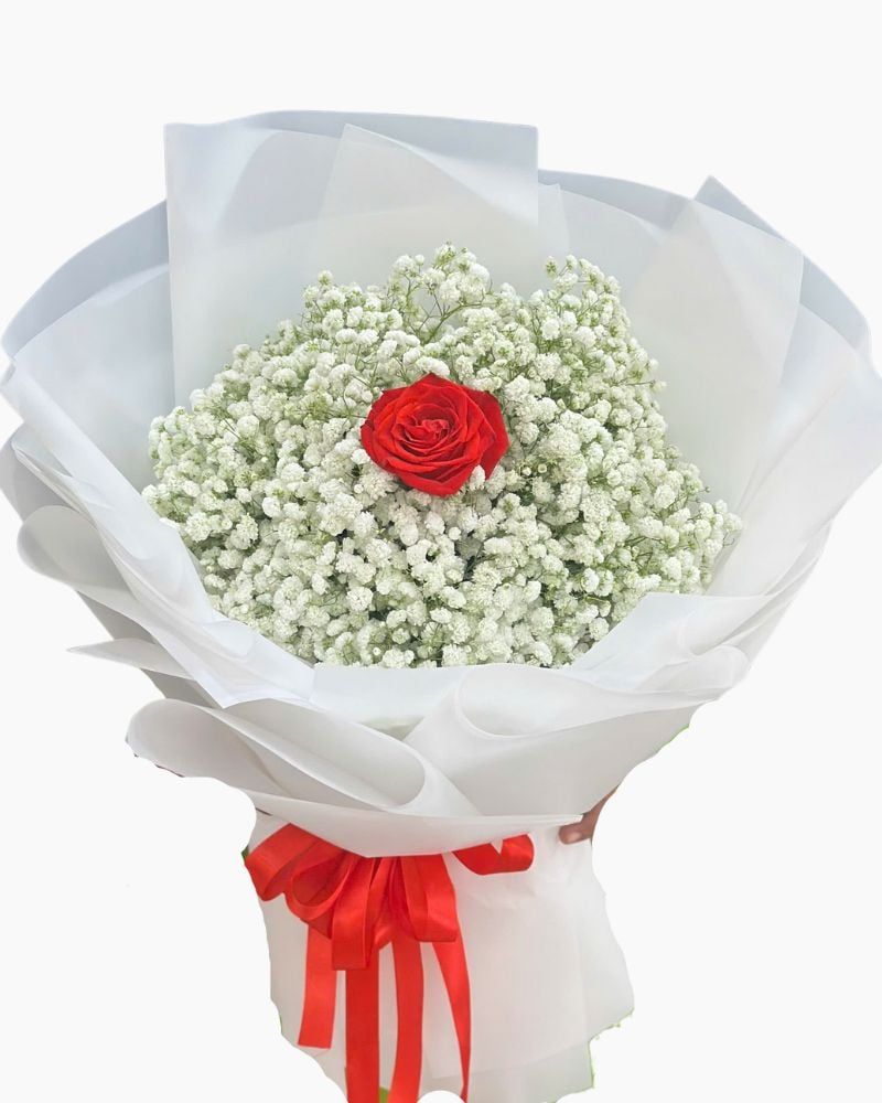  Bó Hoa Trái Tim Trong Sương - Hoa 20/10- HBT93 