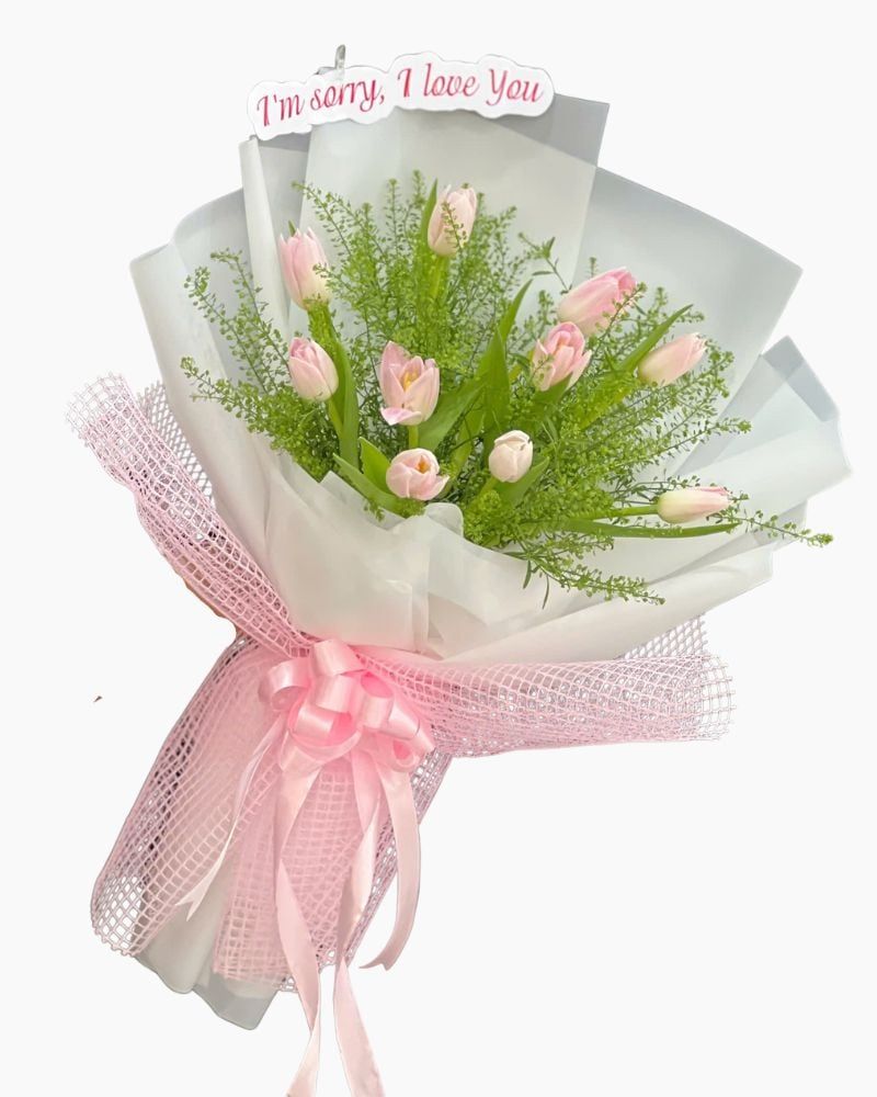  Bó hoa Tulip Mây Nhẹ  - Hoa 20/10 - HBD297 