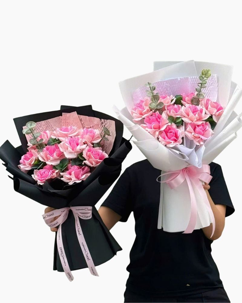  Bó Hoa Sáp Nàng Thơ Hồng - Hoa 20/10 - HST67 