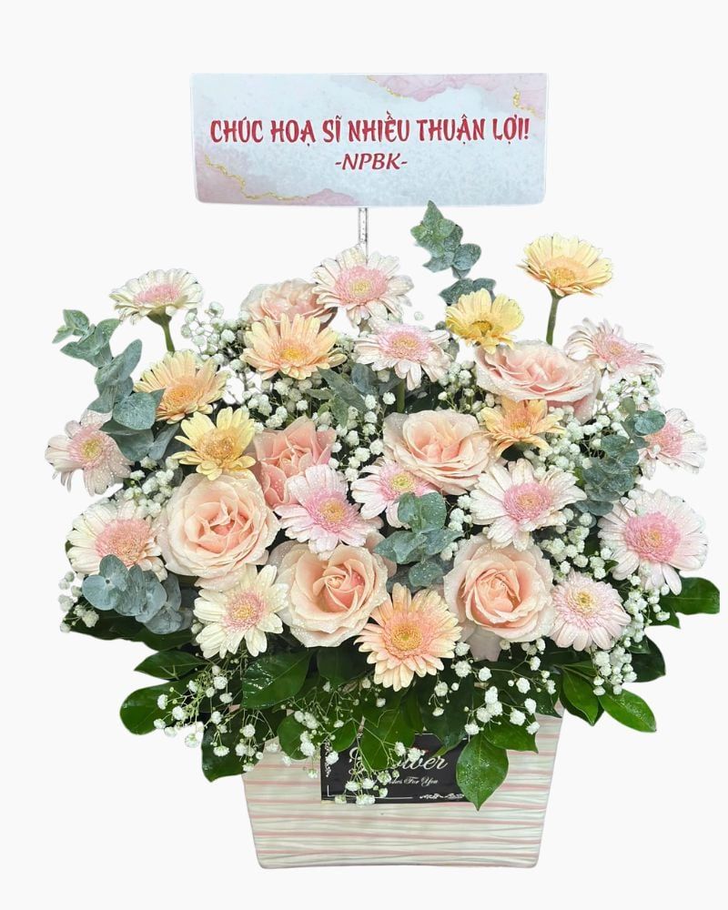  Hoa Giỏ Thì Thầm Hoa Nắng - Hoa 20/10 - HG75 