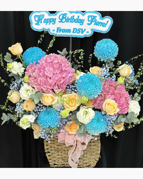 Giỏ Hoa Khai Trương để bàn đẹp: Bầu Trời Yêu Thương -HG80