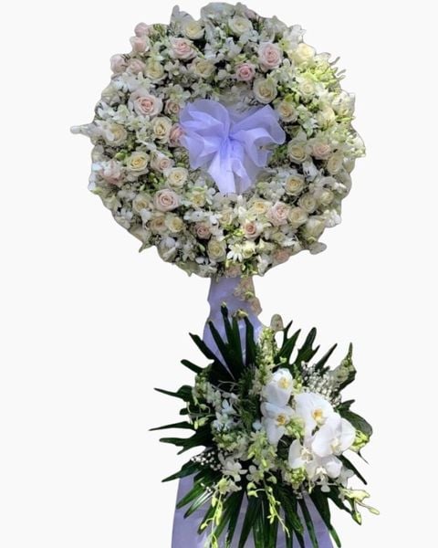 Vòng Hoa Tang Lễ, Viếng Đám Tang Chia Buồn Giao Hoả Tốc, Giá Rẻ: eden-htl02