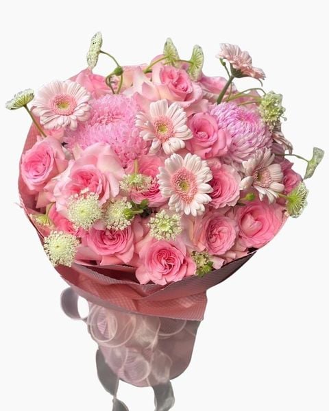 Hoa tặng người yêu đẹp nhất, bó hoa tặng bạn gái lãng mạn ý nghĩa: Bó Hoa Mộng Hồng Thanh Xuân - HBT133