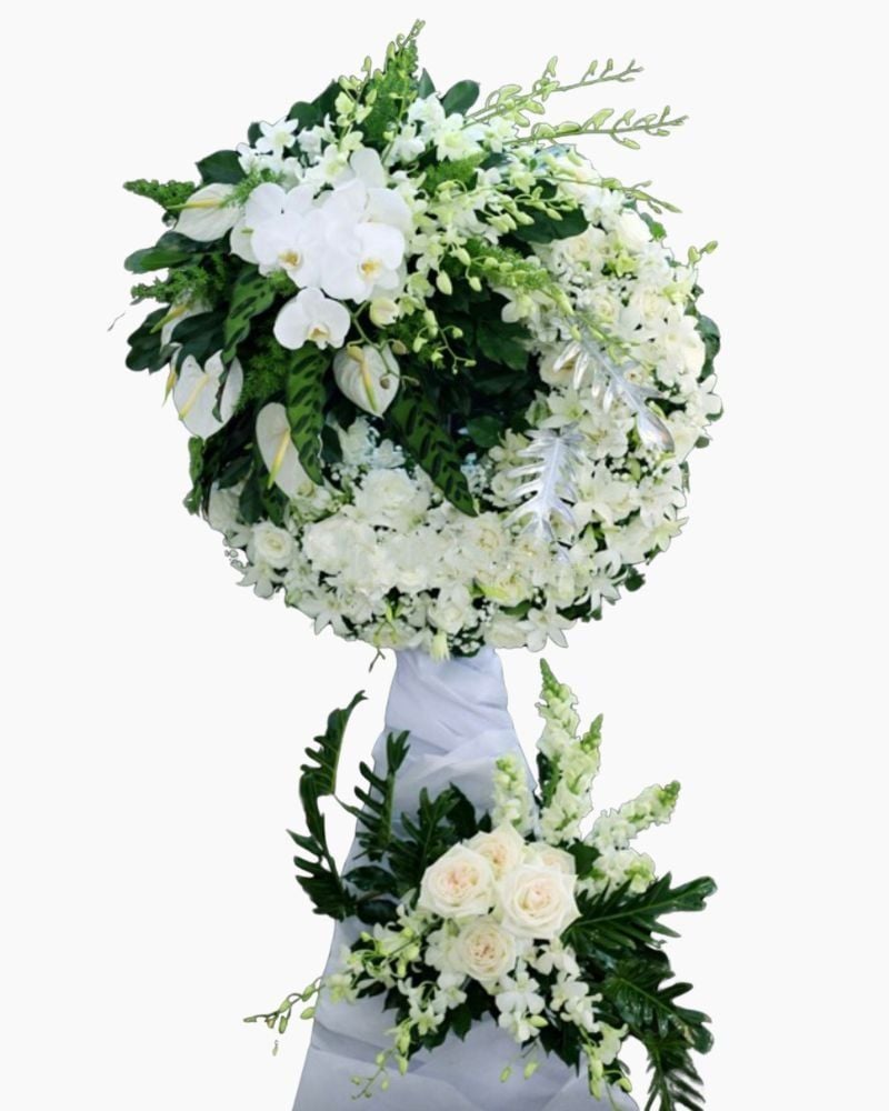  Give Blessing - HTL08 - Vòng Hoa Đám Tang 