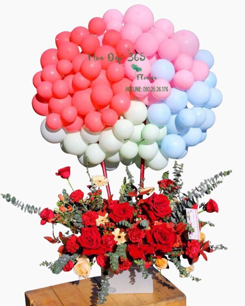  Hoa Bong Bóng Love You - HBB04 - Hoa tặng Mẹ 