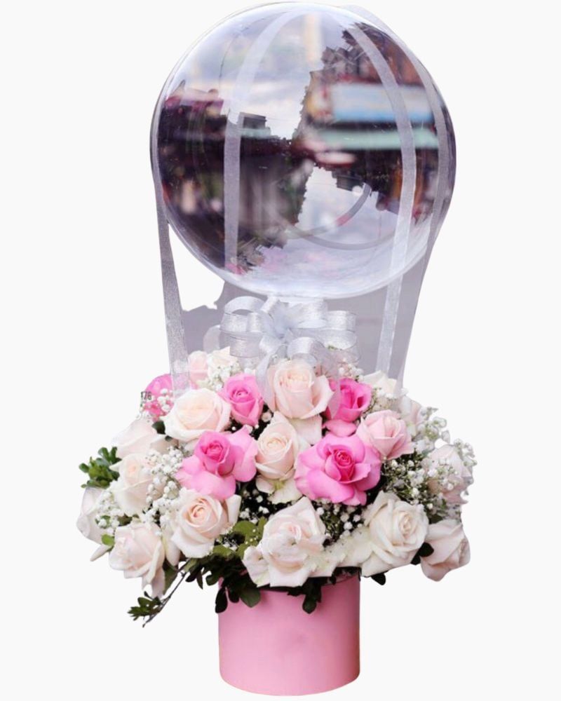  Hoa Bong Bóng Mix Hồng Pastel - HBB02 - Hoa tặng mẹ 