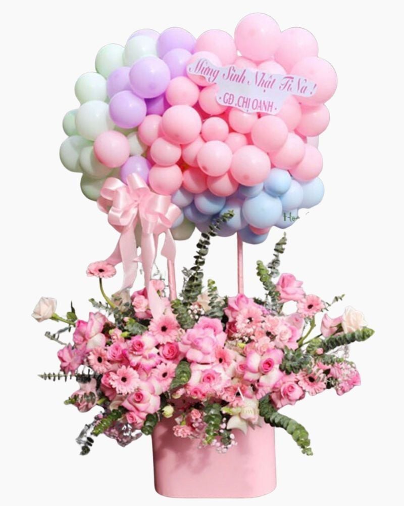  Hoa Bong Bóng Pink Color- HBB03 