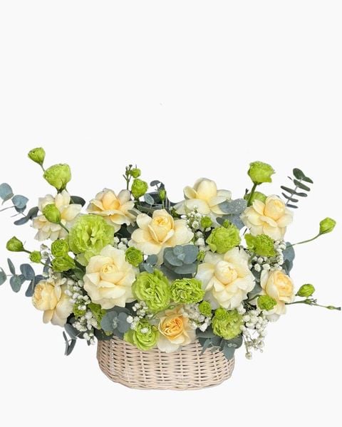 Hoa Giỏ Nắng Vàng Hạnh Phúc - Hoa 20/10 - HG72