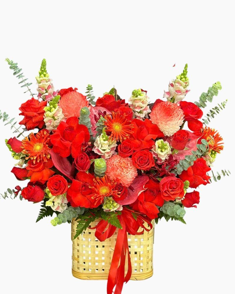  Hoa Giỏ Ngọn Lửa Tình Yêu - Hoa 20/10 - HG70 