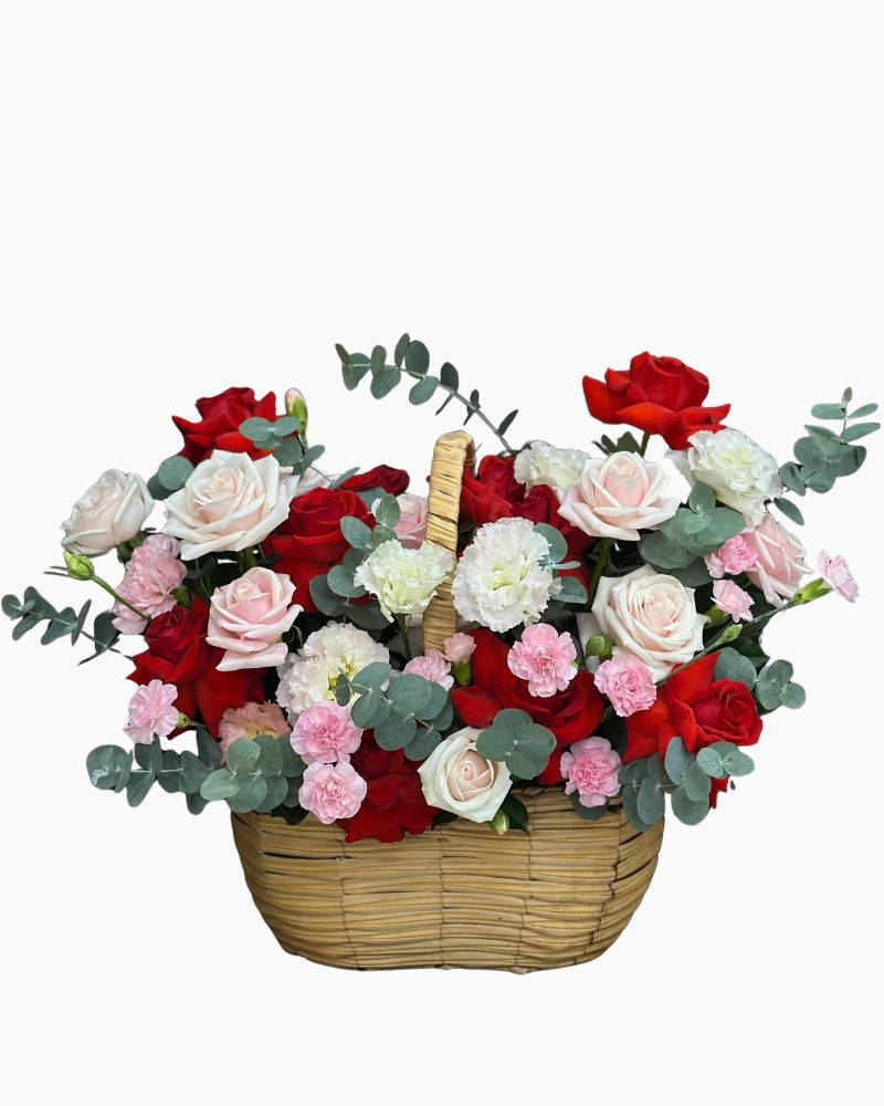  Hoa Giỏ Thắm Sắc Yêu Thương - Hoa 20/10 - HG77 