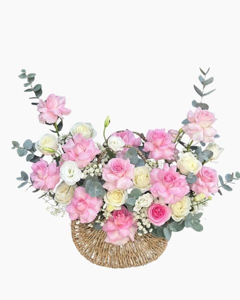 Hoa Giỏ Tình Yêu Màu Pastel - Hoa 20/10 - HG66