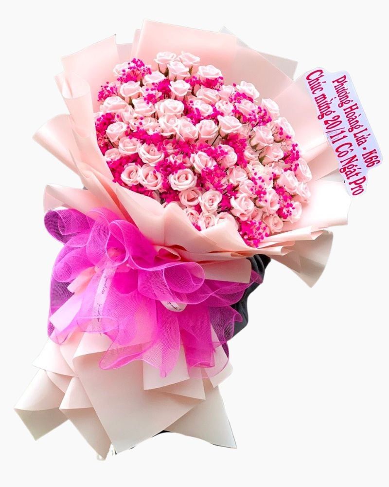  Bó Hoa Hồng Sáp Mix Baby - HST29 