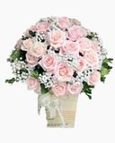  Hồng Thương - HCH53 - Hoa Hồng 20/10 - Hộp Hoa Hồng Pastel và Hoa Baby 