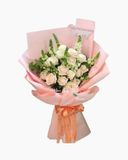  Hồng Tươi - HBD145 - Hoa Hồng 20/10 - Hoa Hồng Pastel và Hoa Mõm Sói 